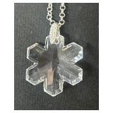 Swarovski Crystal Snowflake Pendant Necklace
