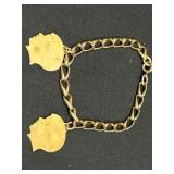 12K Gold-Filled Bracelet with Charms