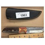 Handcrafted Damascus Style Fixed Blade Knife with