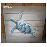 WOODEN SEA TURTLE DECOR