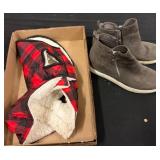 Gray Boots and Plaid Dog Jacket Set