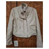 Guess Beige Faux Leather Moto Jacket