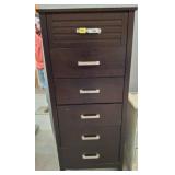 Tall Wooden Dresser with Five Drawers b
