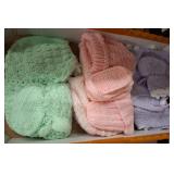 Three Sets of Hand-Crocheted Baby Apparel