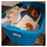 Vinyl Records in Storage Bin