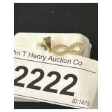 925 Sterling Silver Infinity Pendant with Stones