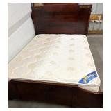 Mahogany Finish Bed Frame with Sealy Perfect Sleep