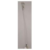 14 K WHITE GOLD NECKLACE WITH SINGLE PEARL