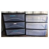 Two Sterilite Plastic Storage Drawer Units
