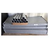 Stackable Gray Plastic Shelving Units with PVC Tub