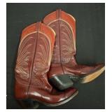Tony Lama Leather Cowboy Boots, Made in USA