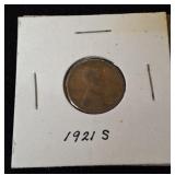 1921 S WHEAT PENNY