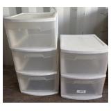 Sterilite Plastic 3-Drawer Storage Units, Set of T
