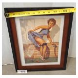 Framed Illustration Print Signed ï¿½Elvgrenï¿½