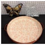 Temptations Floral Lace Bakeware Tray