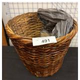 Wicker Basket with Brass Switch Plates