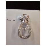 Sterling Silver Pendant with Loop Design