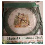 Musical Christmas Clock With Holiday Songs