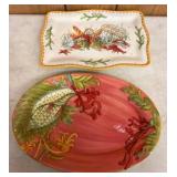Two Decorative Ceramic Serving Platters