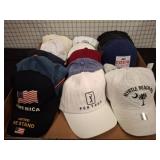 15 Assorted Baseball Caps Featuring Golf, South Ca