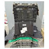 Stacked Collapsible Plastic Storage Crates and Pal