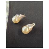 .925 Sterling Earrings w/ Cultured Pearls