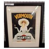 Framed Martini Vermouth Advertising Print