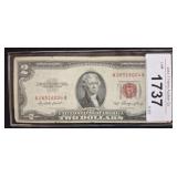 1953 RED SEAL 2 DOLLAR US NOTE