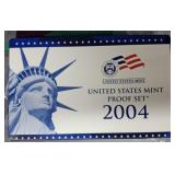 2004 US MINT PROOF SET INCLUDES QUARTERS