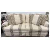 King Hickory Upholstered Sofa with Matching Throw
