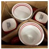 Dansk Red Dinnerware Set, Handpainted Design