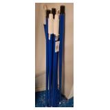 Blue Threaded Metal Handles, 48-Inch