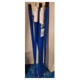 Blue Threaded Metal Mop Handles, Lot of 6