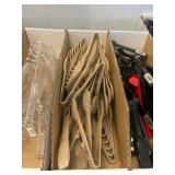 Beige Plastic 6-Inch Salad Tongs