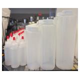 Clear Condiment Bottles