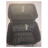 Black Cascading Basket Set with Metal Rack