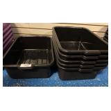 Stackable Black Bus Tubs for Restaurant Use