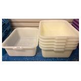 Perforated Bus Tubs, White Plastic
