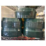 Green 10ï¿½7 Oval Plastic Serving Baskets, Dozen