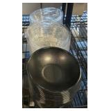 Clear Plastic and Black Bowls