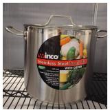Stainless Steel Stock Pot with Lid, 24 Qt.