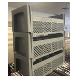 Stackable Gray Plastic Glass Racks