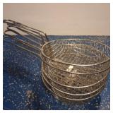 Three Stainless Steel Fry Baskets