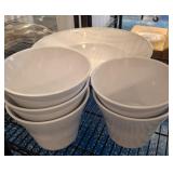 White Melamine Bowls and Platter
