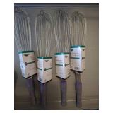 4 Vollrath 18ï¿½ï¿½ Stainless Steel Whisks