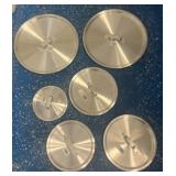 Six Aluminum Stock Pot Lids