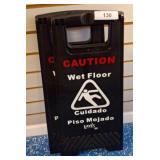 Black Plastic Wet Floor Signs by Lavex