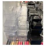 Clear and Black Plastic Condiment Holders