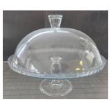 Glass Cake Stand with Dome Cover, 10 Inches Tall