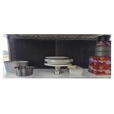 Baking Essentials Assorted Items and Cake Stand